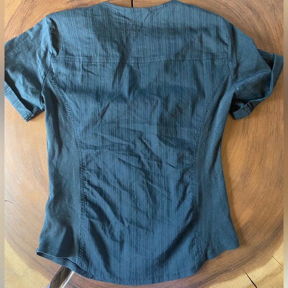 Guess Women's Black Zip-Up Top/ Size Large - Picture 4 of 5